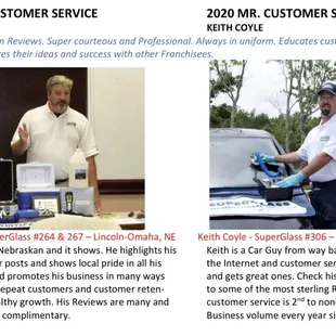 Awarded the 2019 Mr. Customer Service award from SuperGlass INC.