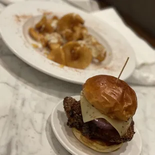 Fried Chicken Salad and Truffle Parm Fries