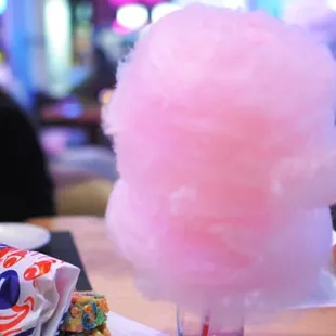 Our fluffy cotton candy we made with our machine rental from Awesome Entertainment   614.224.9568 www.ColumbusParties.com