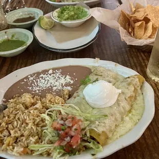 Chicken Verde Enchiladas