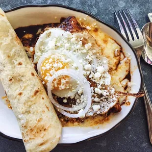 Chicken Mole Enchiladas