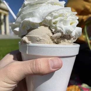 Small Scoop add whipped cream