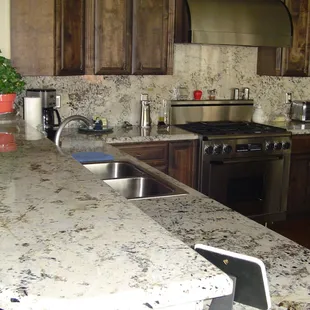 a kitchen countertop