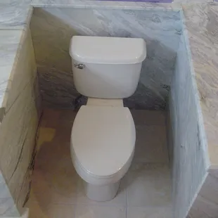 a toilet in a corner