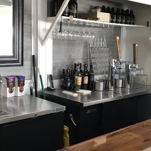 the bar area of a home