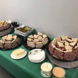a variety of food on a table