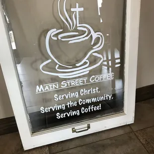 We were able to help our friends at Main Street Coffee in Valley Center to repurpose an old window with fresh vinyl!