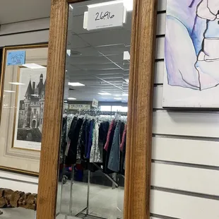 Basic wooden mirror. Should cost less than $10, but hey that's my opinion