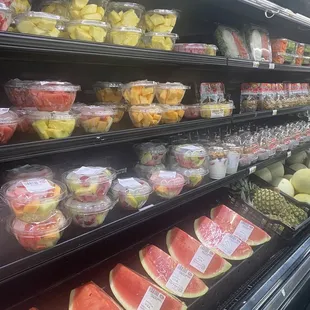 a variety of fruits on display