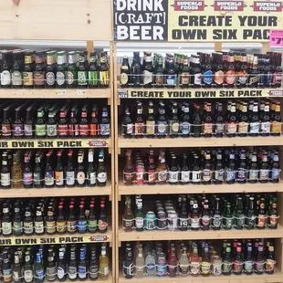 Single bottles for build your own 6 pack.