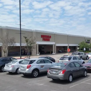 a parking lot full of cars