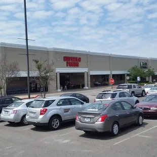 a parking lot full of cars