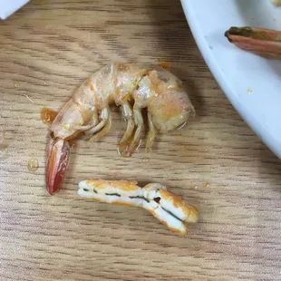 Shrimp was not deveined. Gross.