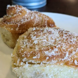 two pastries on a plate