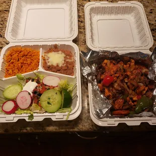 Mix Fajita Shrimp and Steak and Chicken