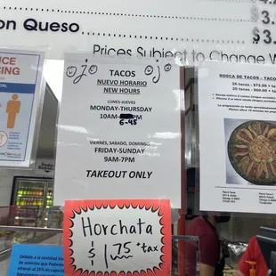 Each taco $3.25 &amp; ^ 09/07/20