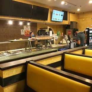 Restaurant section in back