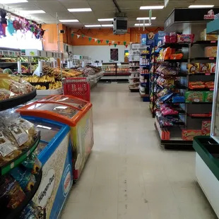 The store appears organized and clean. There are speciality items for sale, hanging off the walls