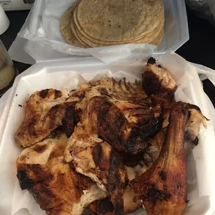chicken and tortillas