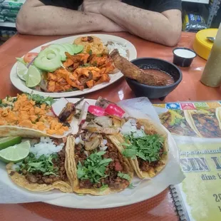 Chicken Fajitas and Campachana Tacos