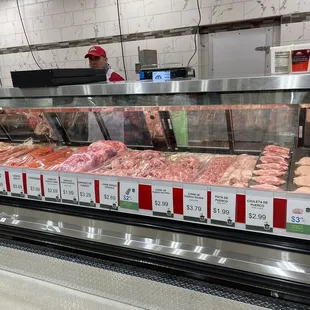 a meat display