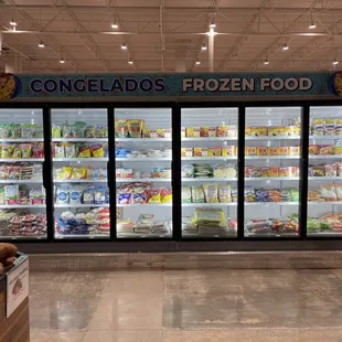 a frozen food section