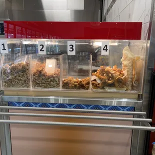 a variety of food items