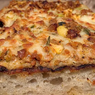 Thanksgiving focaccia pizza