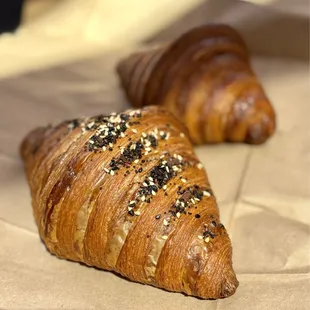Spicy NYC Croissant and Kouign Brulee Croissant.