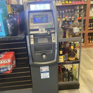 ATM service inside the store