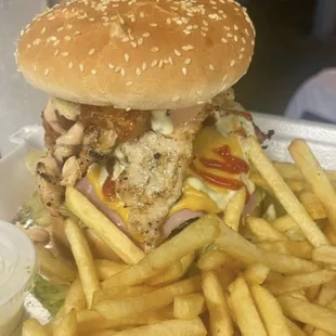 Chicken grill burger