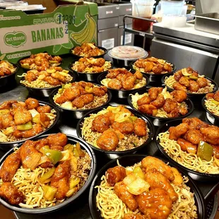 Orange Chicken over Chowmein, Fried Rice or White Rice