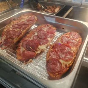 French bread pizza @ Benny Joe's Kitchen located inside