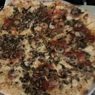 Pepperoni and mushroom