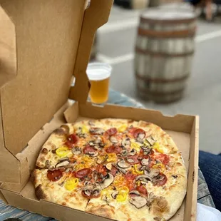 a pizza in a box