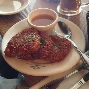 Potatoe pancakes with homemade apple sauce!!