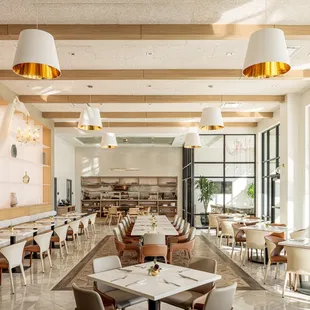 the dining area of the restaurant