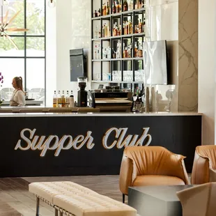 the front desk of the restaurant