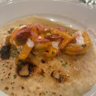 Delicious shrimp appetizer for our Indian themed Supper Friends at Swoop House