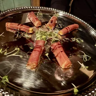 Prosciutto wrapped squash