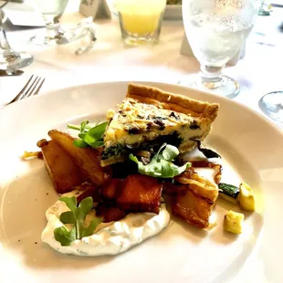 Mother's Day brunch course two:  mushroom quiche