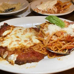 Chicken Parmigiana with Spaghetti