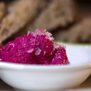 Porridge Bread with Beet Butter