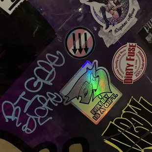 Stickers all over the place!