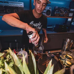 Making a cocktail