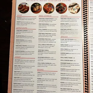 the menu for suprabhat