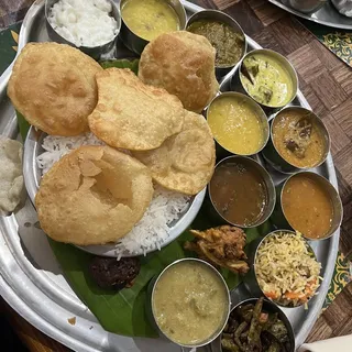 Special Thali (Both North and South Indian) Poori