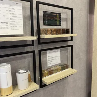 a display of coffee roasters