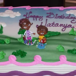 Wonderful cake. They did an awesome job.  I brought in a kit and left the rest to them!!