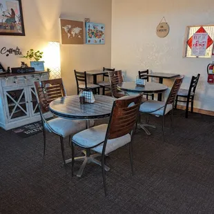 Inside seating area.